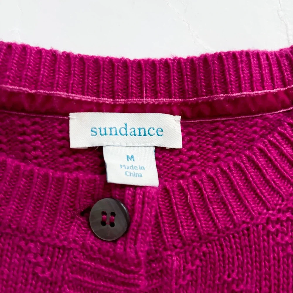 SUNDANCE VILLA CABLE KNIT SWEATER CARDIGAN WOMEN SIZE MEDIUM
